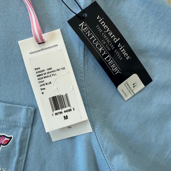 Vineyard Vines x Kentucky Derby Whale Short Sleeve T-Shirt Crew Neck Medium NWT - Picture 8 of 11